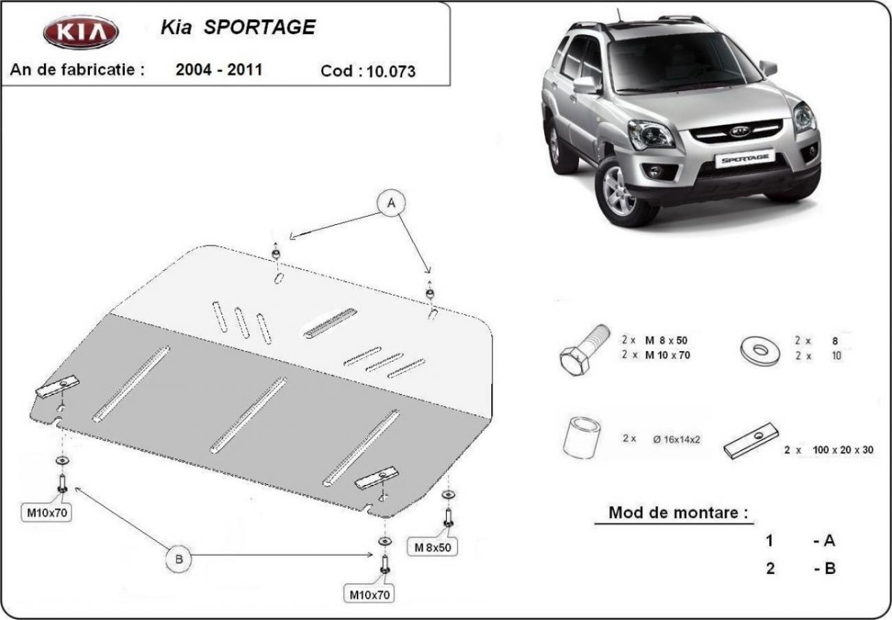 Skid plate Steel Engine+ | Kia Sportage (2004-2010) - 3