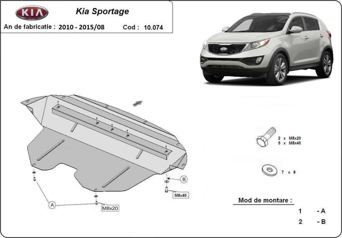 Hasplåt Stål Motor | Kia Sportage (2010-2015) - 3