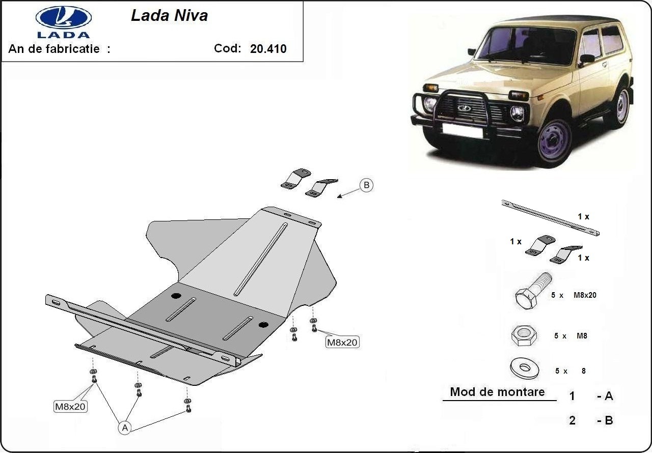 Stahl-Unterfahrschutz Motor+ | Lada Niva (1995-2020) - 3