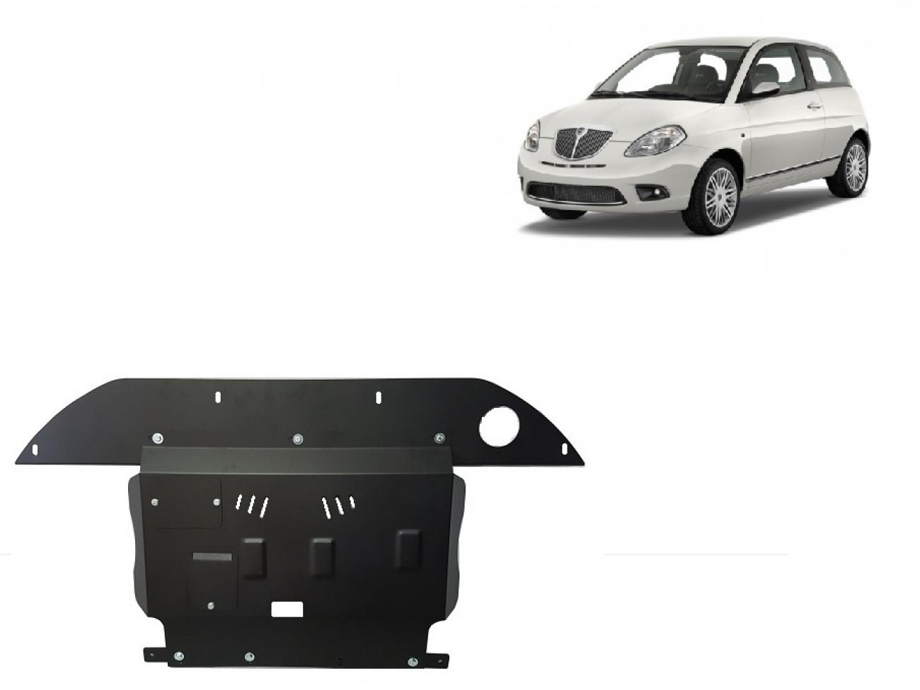 Hasplåt Stål Motor+ | Lancia Ypsilon (843) (2003-2011) - 2