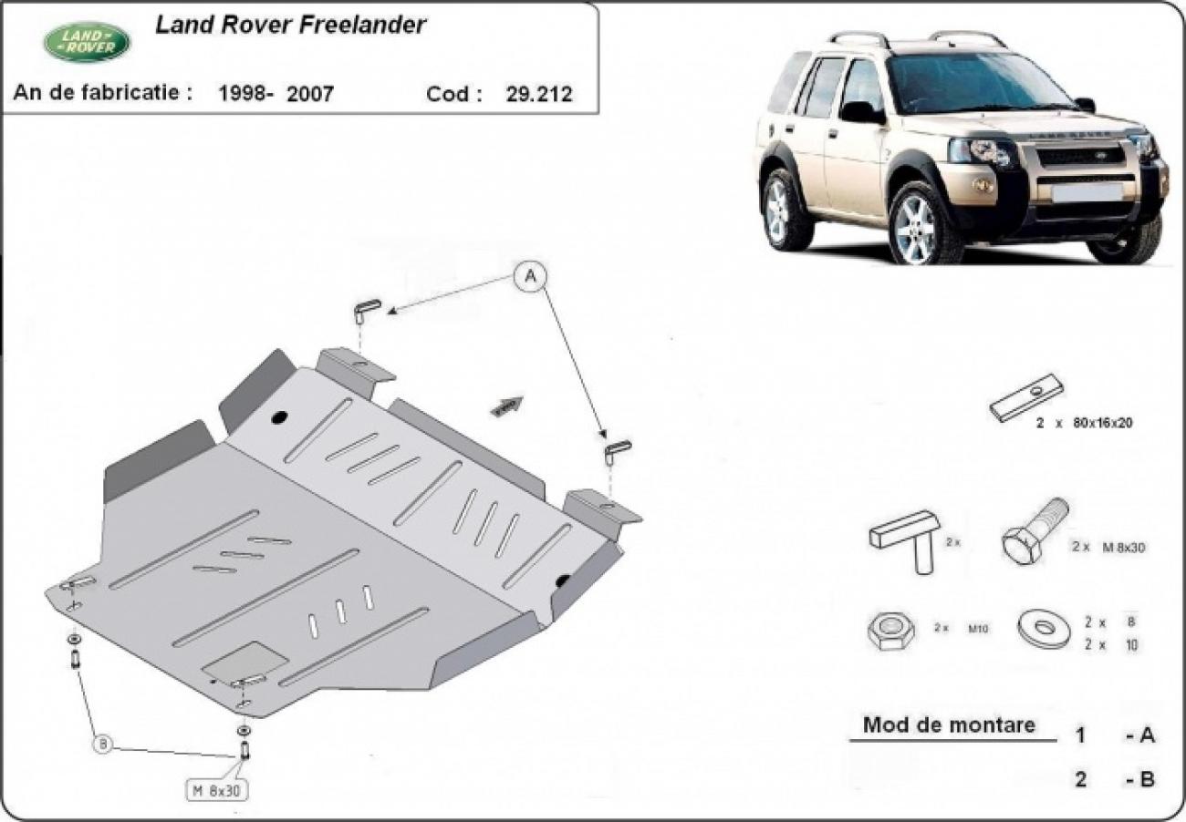 Hasplåt Stål Motor+ | Land Rover Freelander 1 (1998-2007) - 3