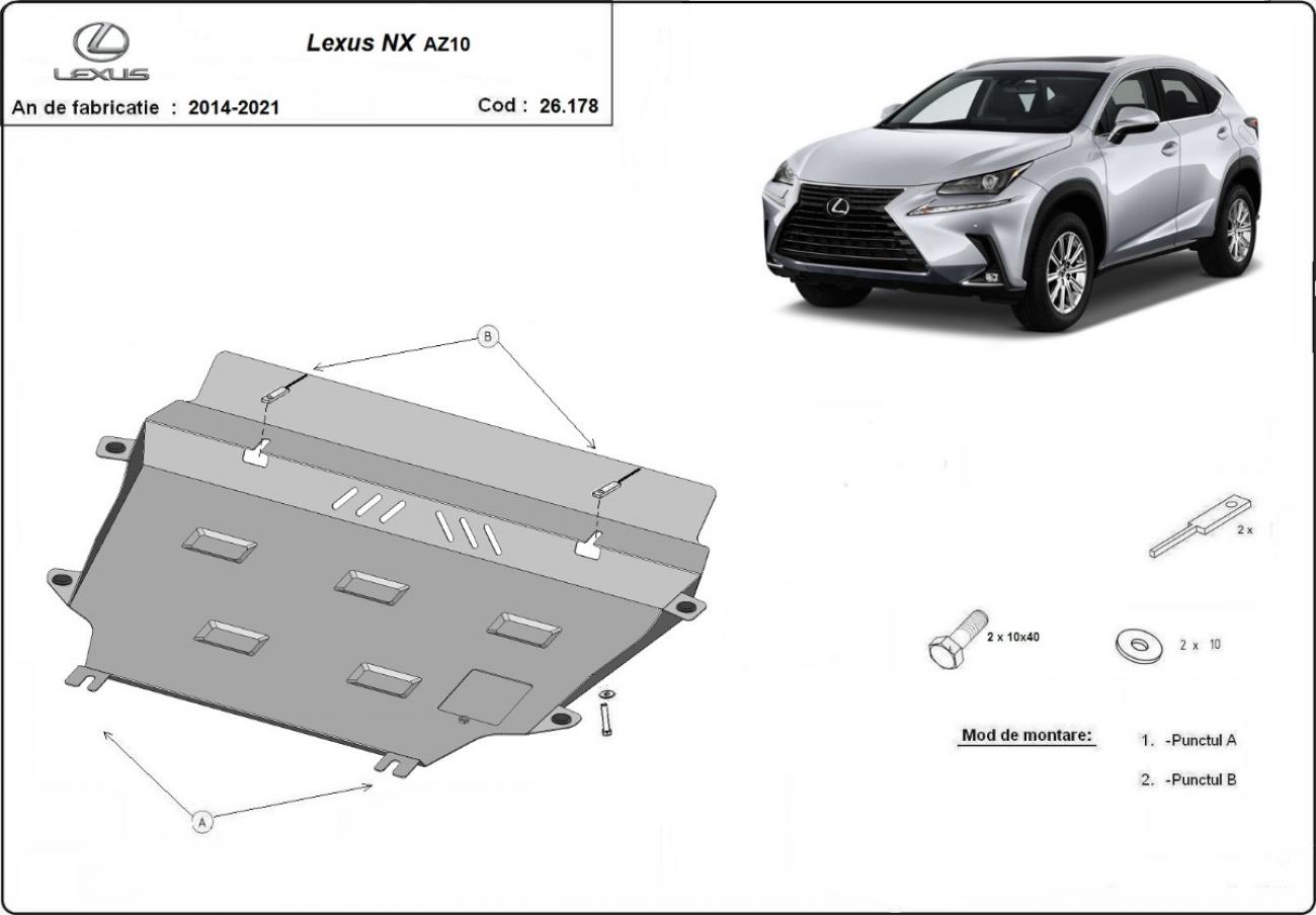 Hasplåt Stål Motor+ | Lexus NX AZ10 (2014-2021) - 3