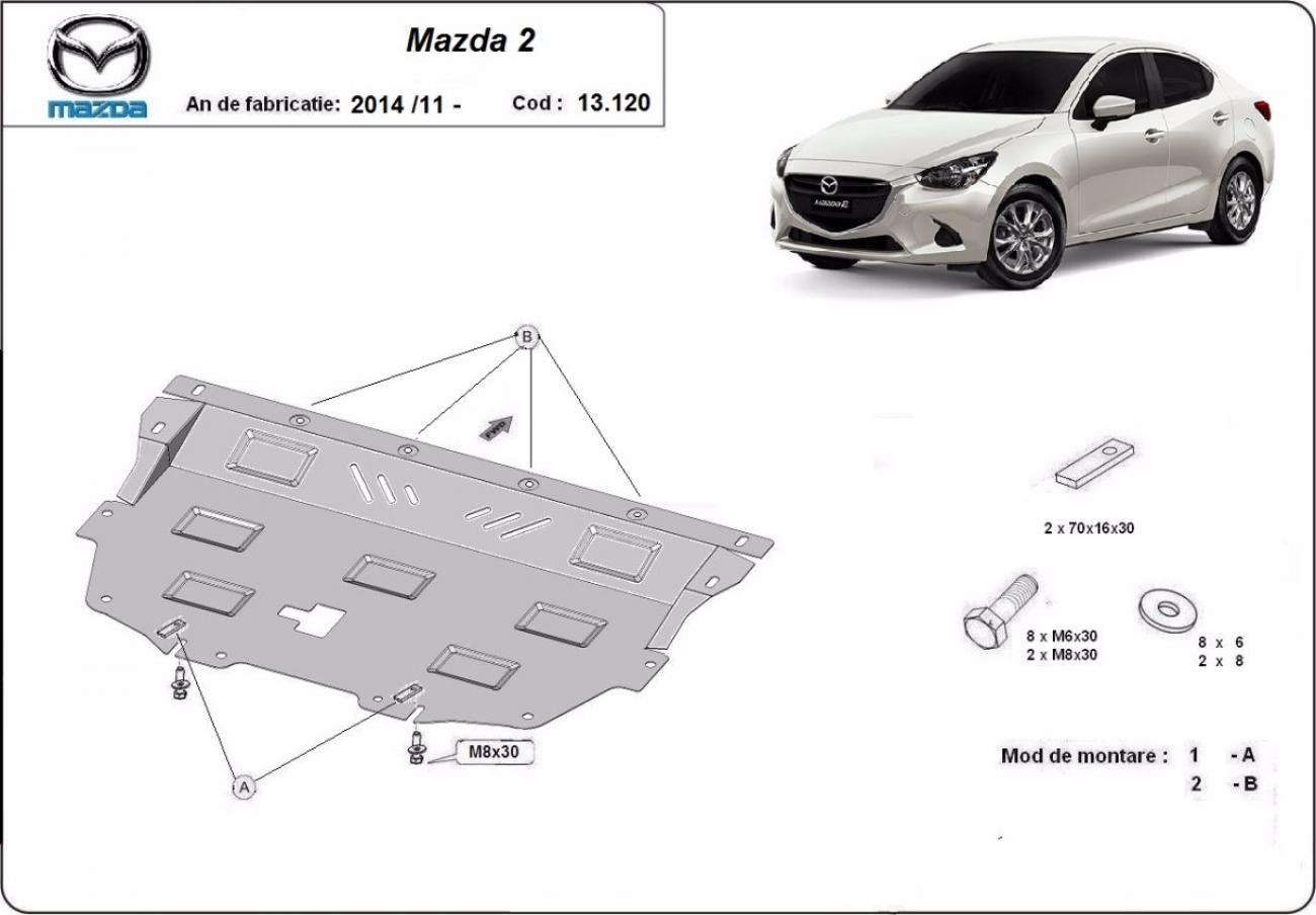 Bundplade Stål Motor+ | Mazda 2 (2014-2026) - 3