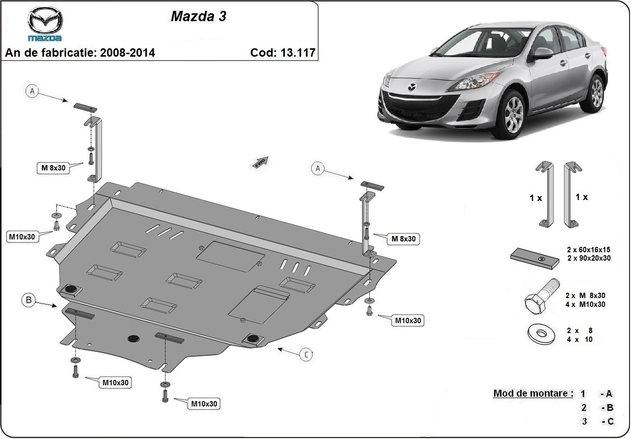 Protector inferior de acero Motor+ | Mazda 3 (2008-2014) - 3