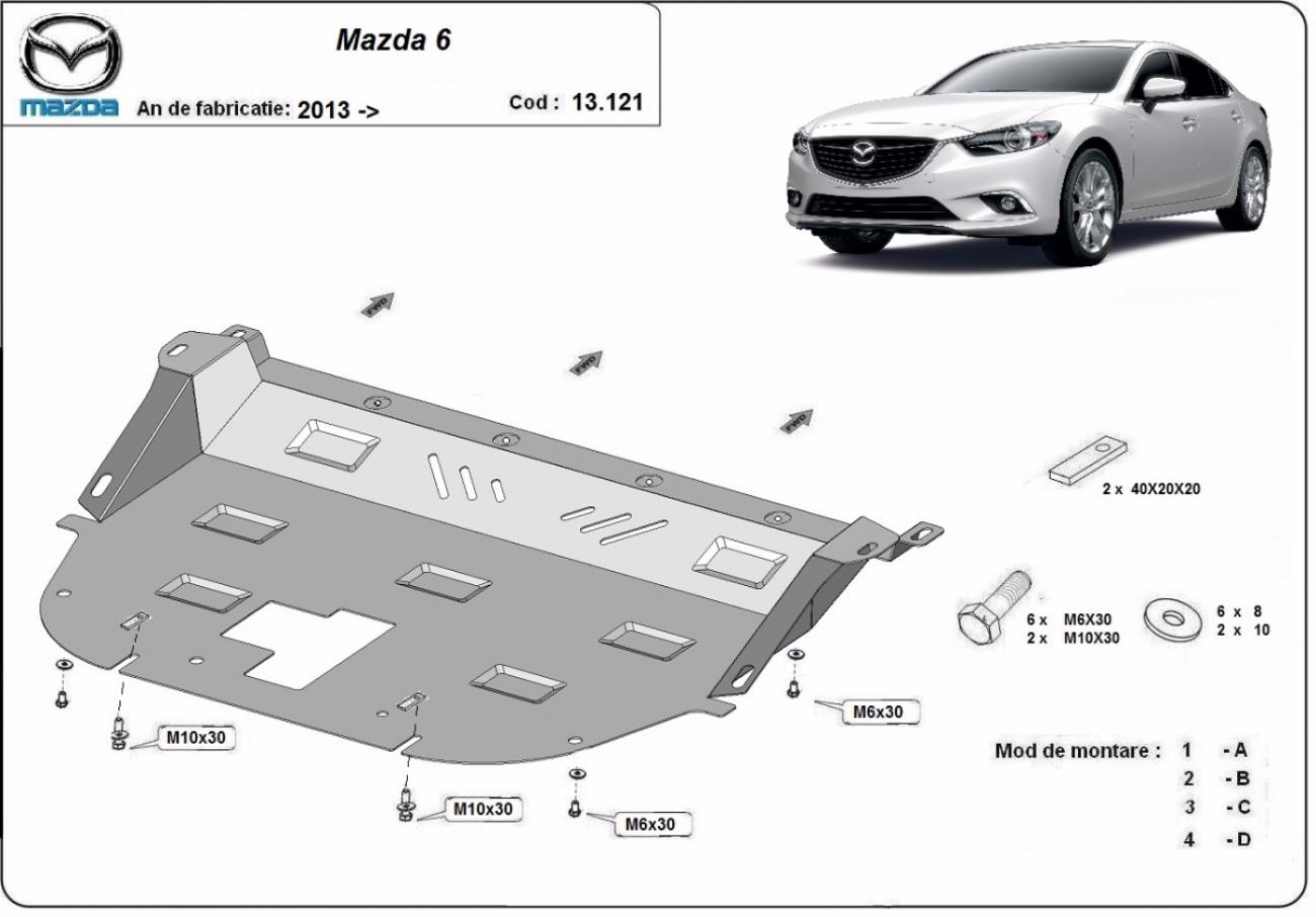 Skid plate Steel Engine+ | Mazda 6 (2013-2026) - 3