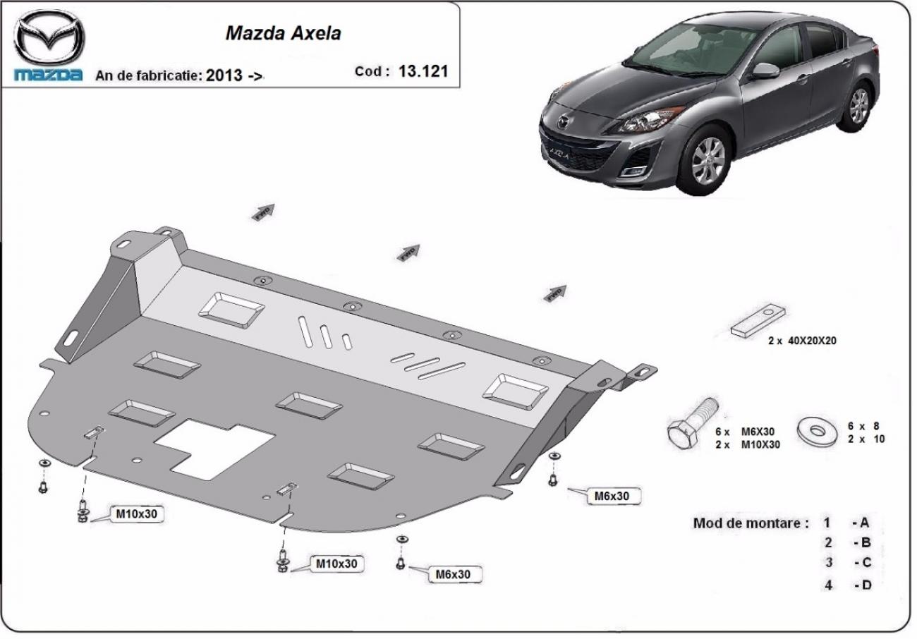 Hasplåt Stål Motor+ | Mazda Axela (2013-2026) - 3