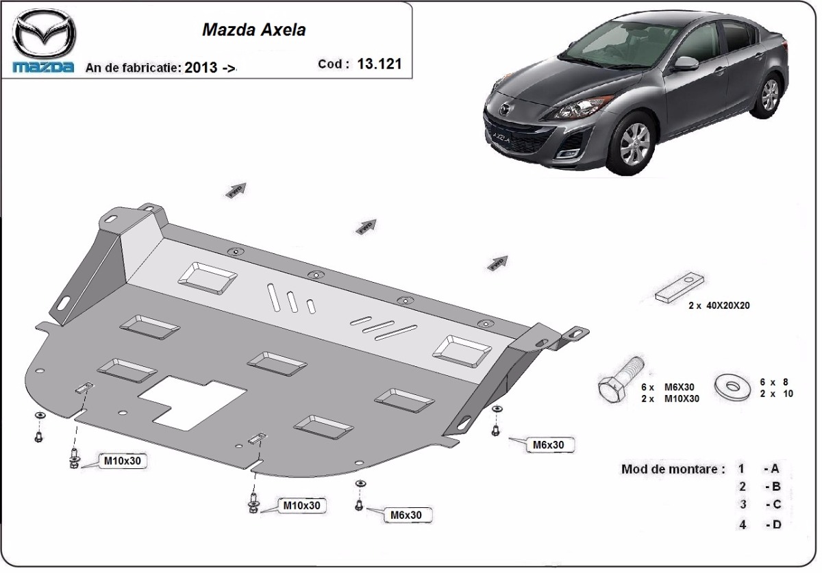 Stalen beschermplaat Motor+ | Mazda Axela (2013-2026) - 3