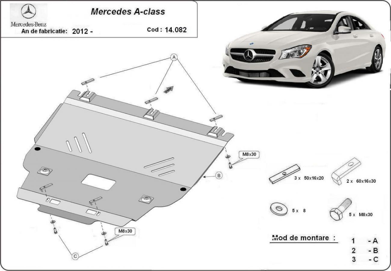 Skid plate Steel Engine+ | Mercedes A-Class W176 (2012-2019) - 3