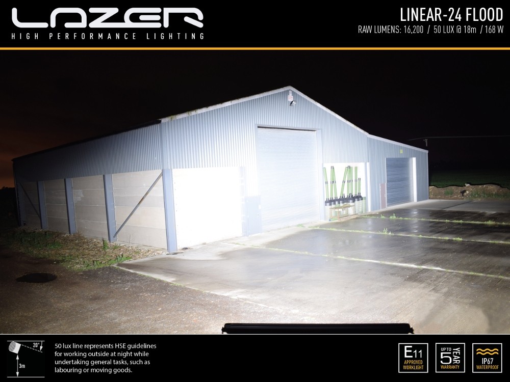 Lazer LED Work Light Bar Linear 24 Flood - 5