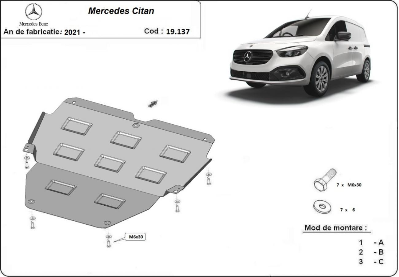 Skid plate Steel Engine+ | Mercedes Citan W420 (2021-2026) - 3