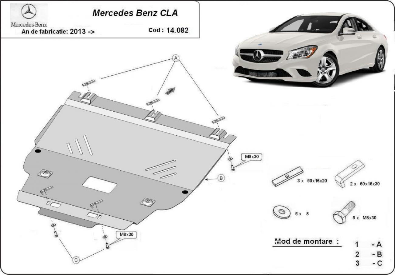 Skid plate Steel Engine+ | Mercedes CLA X117 (2013-2019) - 3