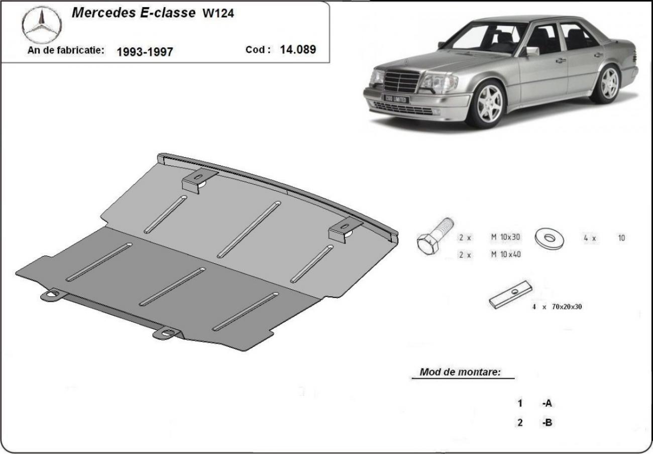 Pohjapanssari Teräs Moottori+ | Mercedes E-Classe W124 (1993-1997) - 3