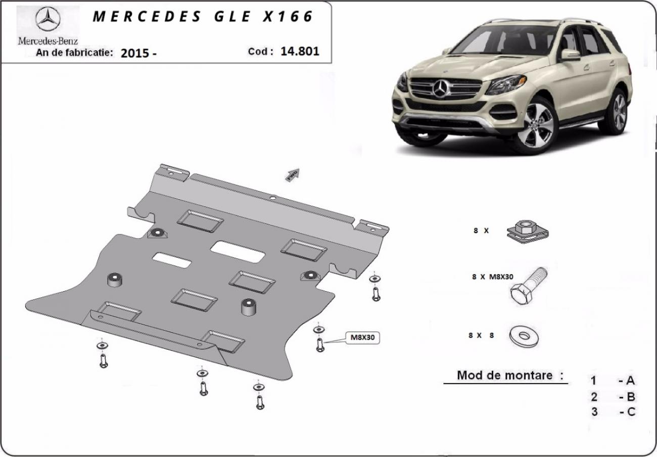 Skid plate Steel Engine+ | Mercedes GLE X166 (2015-2019) - 3