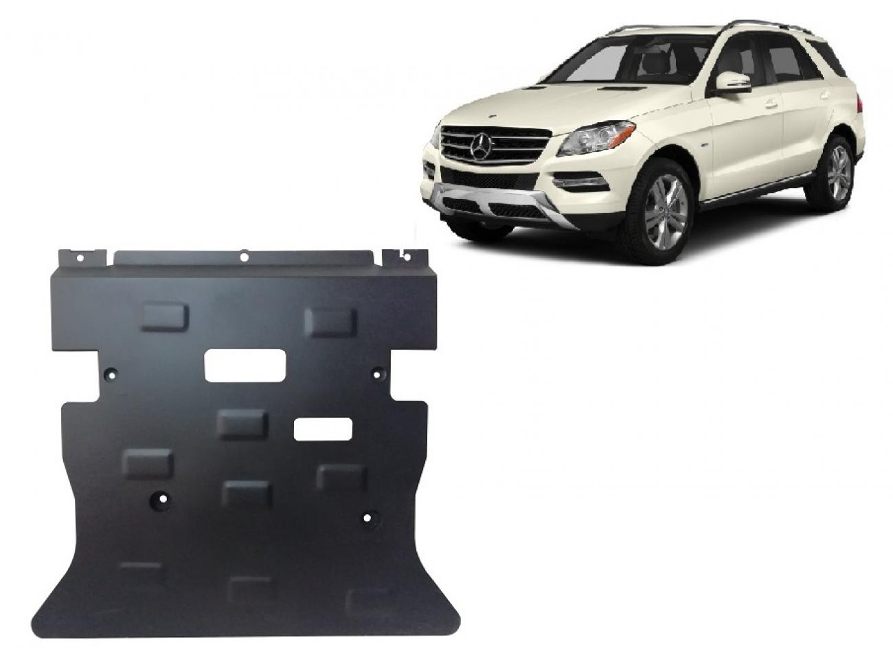 Hasplåt Stål Motor+ | Mercedes ML W166 (2011-2019) - 2