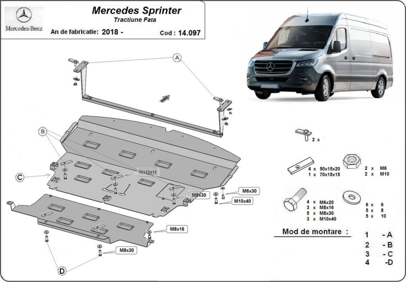 Skid plate Steel Engine+ | Mercedes Sprinter-FWD (2018-2026) - 3