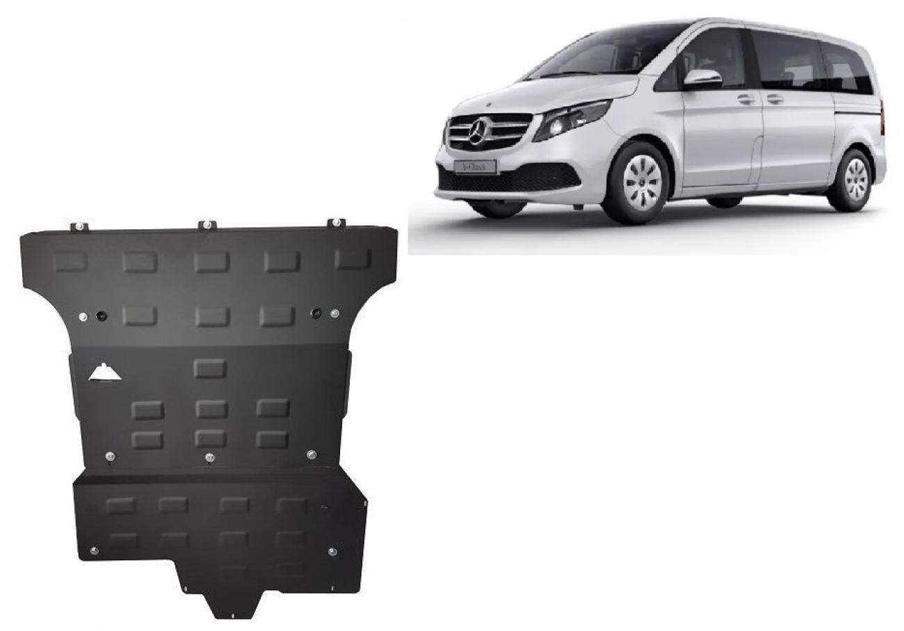 Hasplåt Stål Motor+ | Mercedes V-Class W447, 2.2 D, 4x4 (2020-2026) - 2