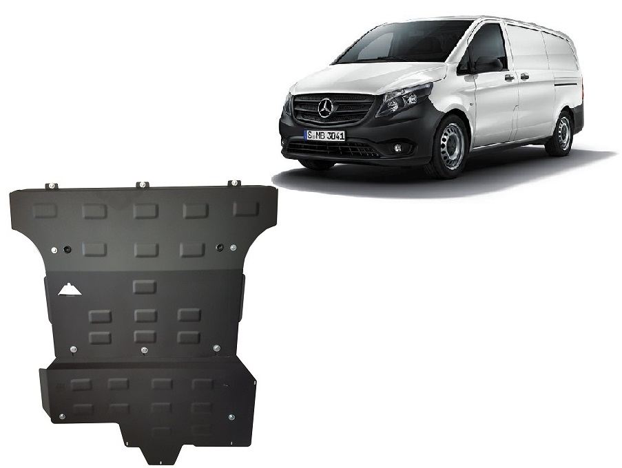 Proteção inferior em aço Motor+ | Mercedes Vito W447, 2.2 D, 4x4 (2014-2020) - 2