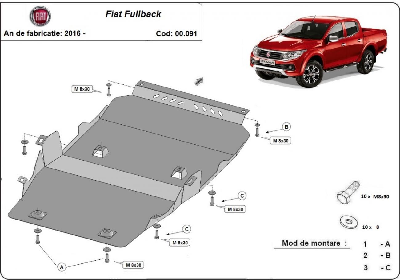 Pohjapanssari Teräs Moottori+ | Fiat Fullback (2016-2019) - 3