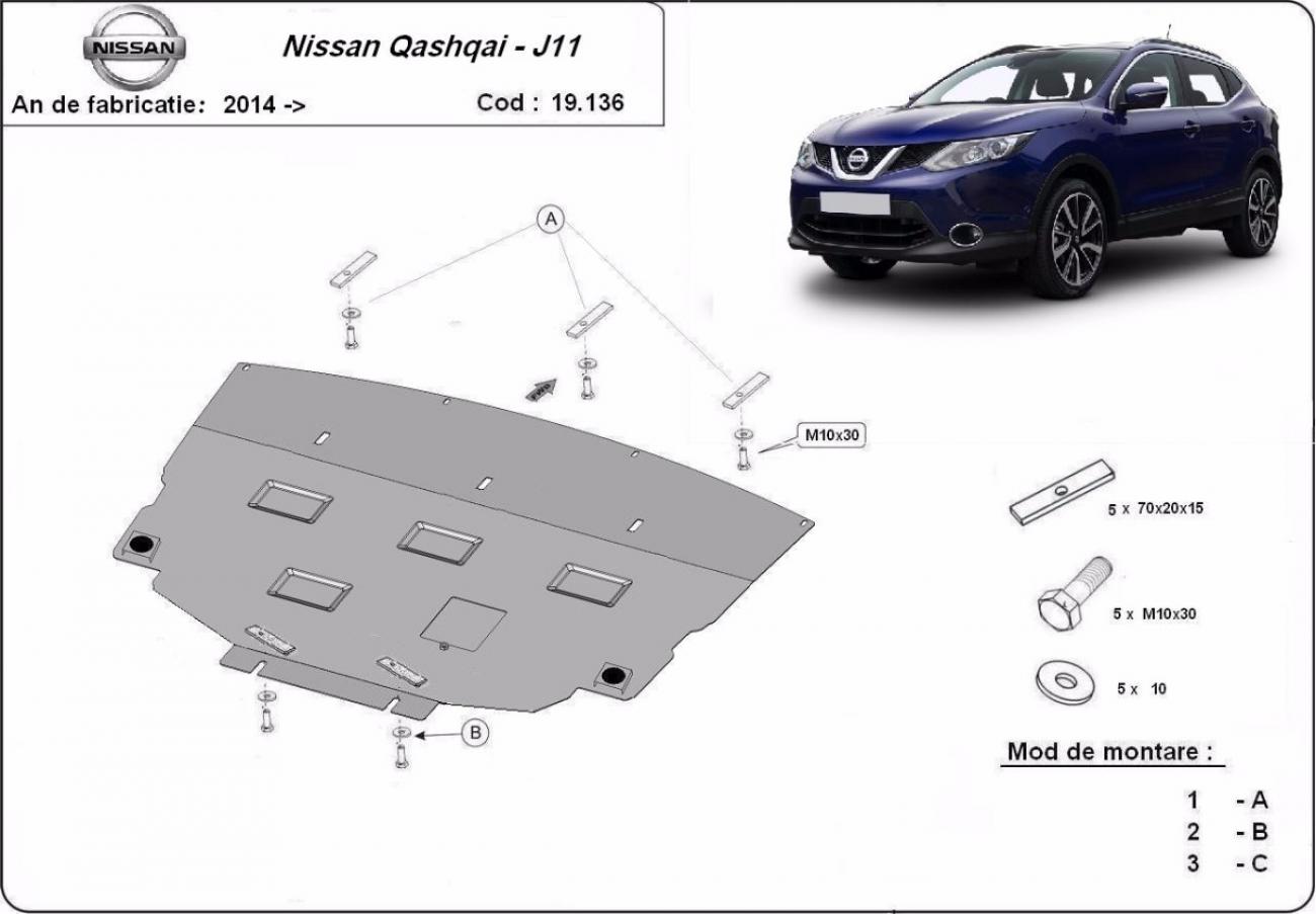 Pohjapanssari Teräs Moottori+ | Nissan Qashqai J11 (2013-2021) - 3