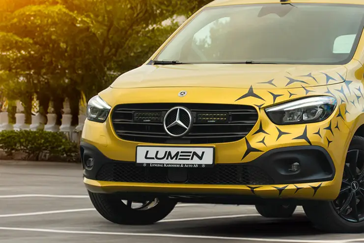 Lumen Kühlergrill-Montagesatz Mercedes Citan 2022- | Lumen Helios SQ16 x 2 - 3