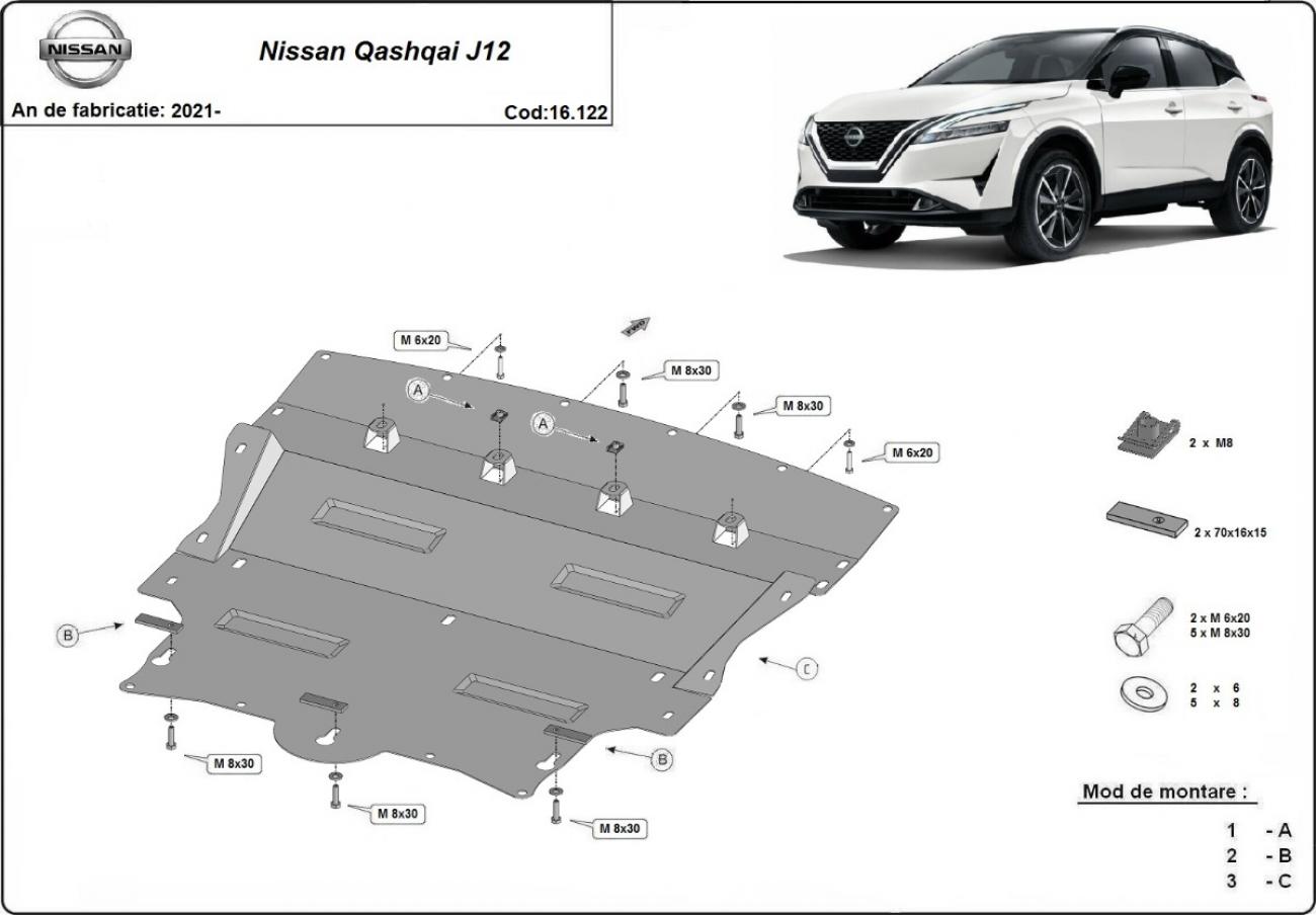 Pohjapanssari Teräs Moottori+ | Nissan Qashqai J12 (2021-2026) - 3
