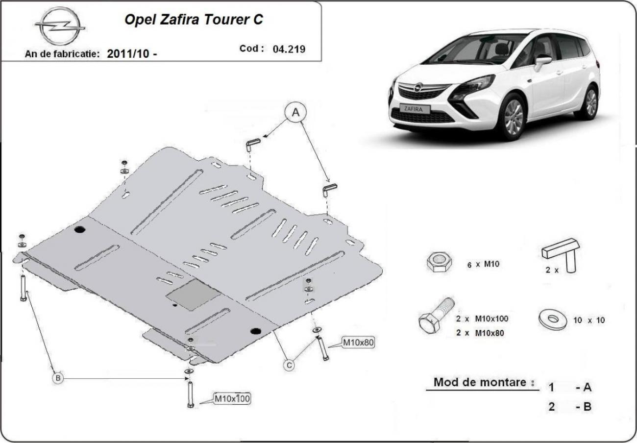 Bundplade Stål Motor+ | Opel Zafira C (2011-2019) - 3