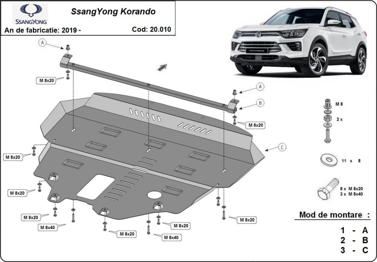 Skid plate Steel Engine+ | SsangYong Korando (2019-2026) - 3
