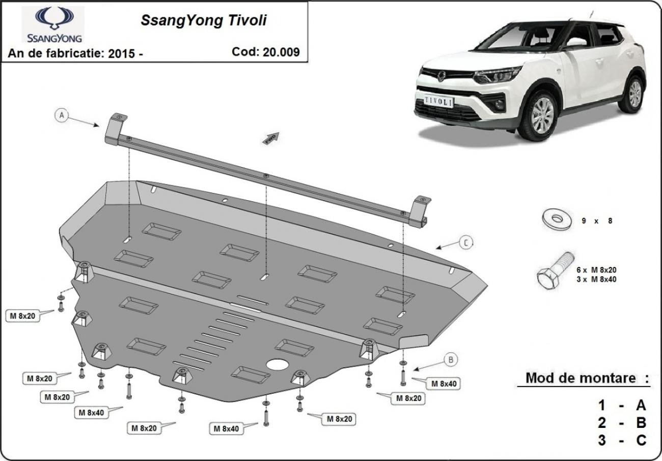 Bundplade Stål Motor+ | SsangYong Tivoli (2015-2023) - 3