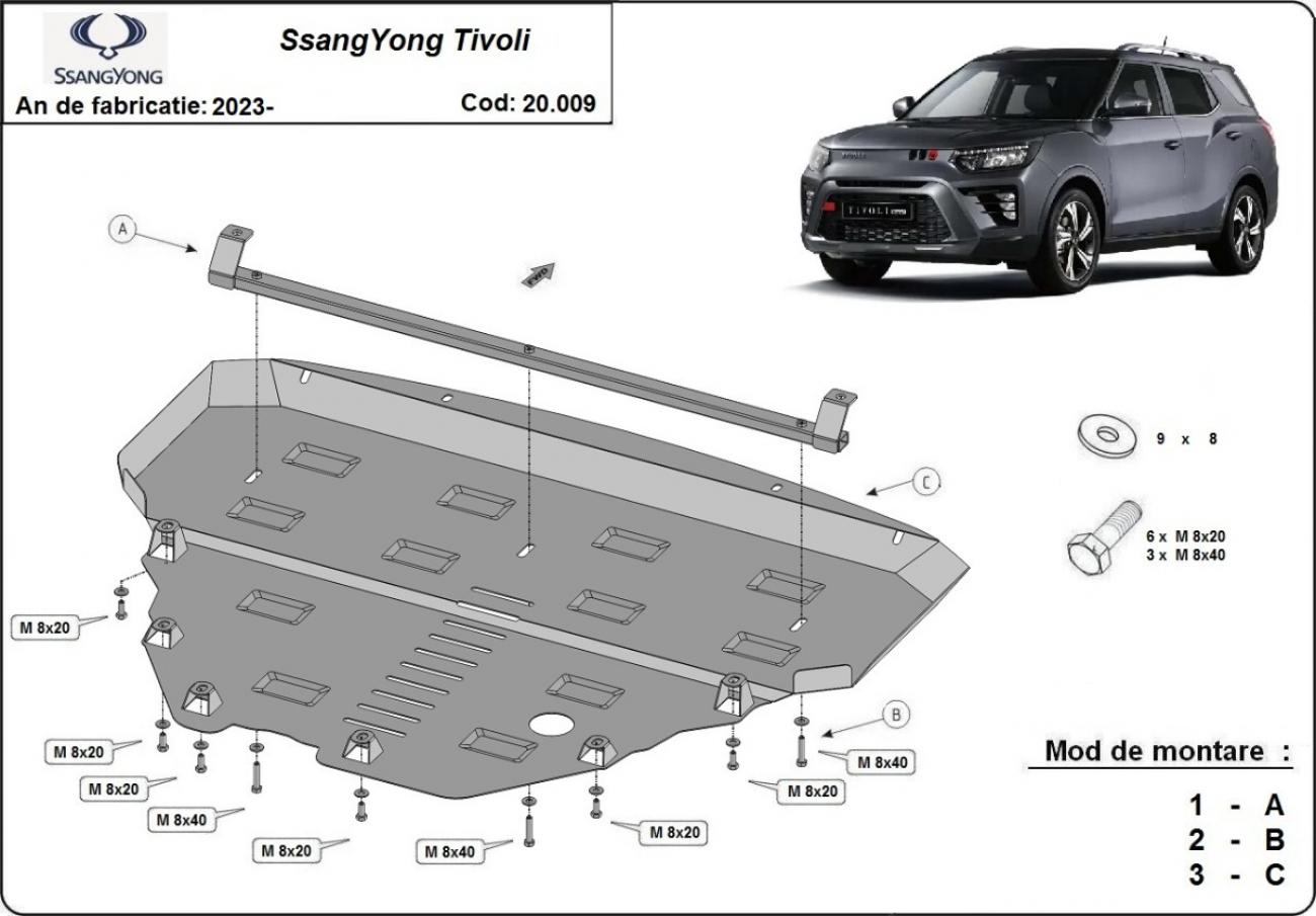 Hasplåt Stål Motor+ | SsangYong Tivoli (2023-2026) - 3