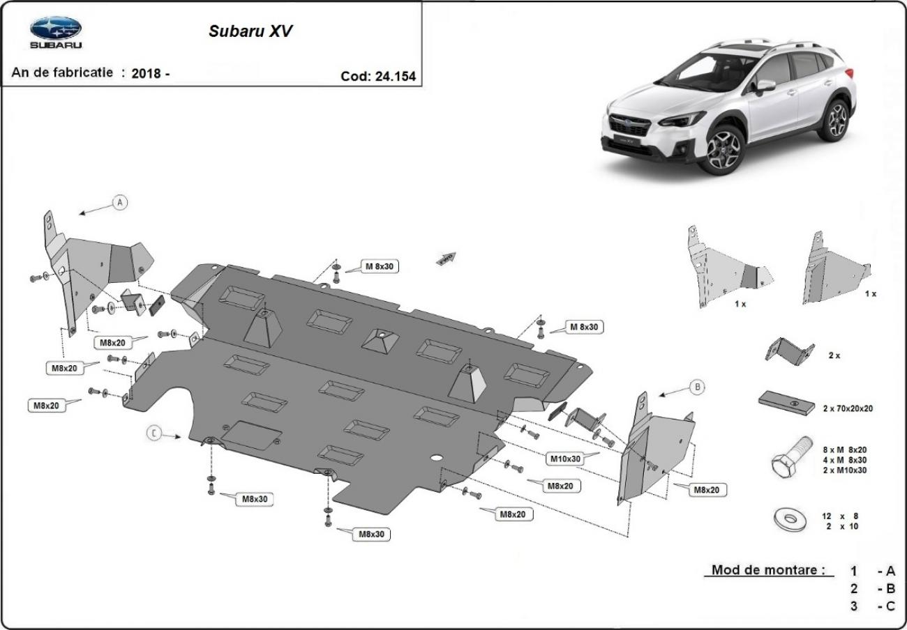 Pohjapanssari Teräs Moottori+ | Subaru XV (2018-2022) - 3