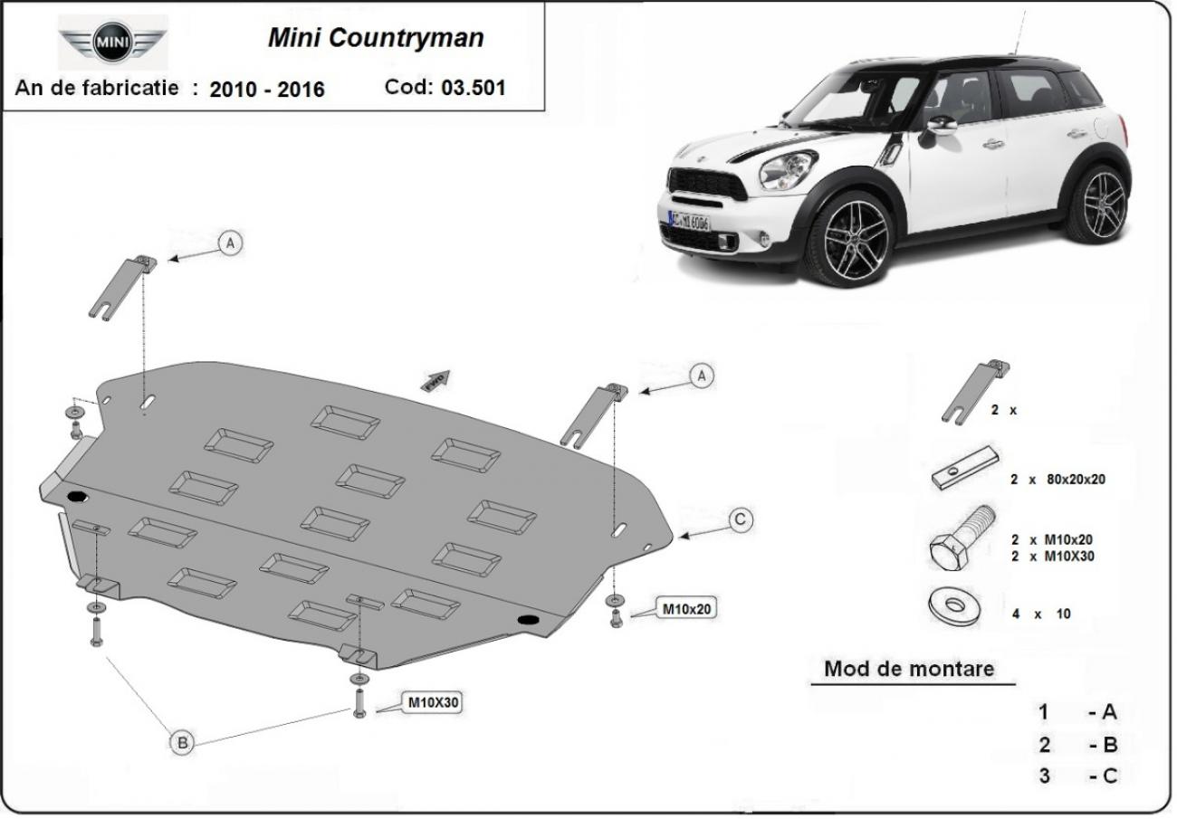 Skid plate Steel Engine+ | Mini Countryman R60 (2010-2017) - 3