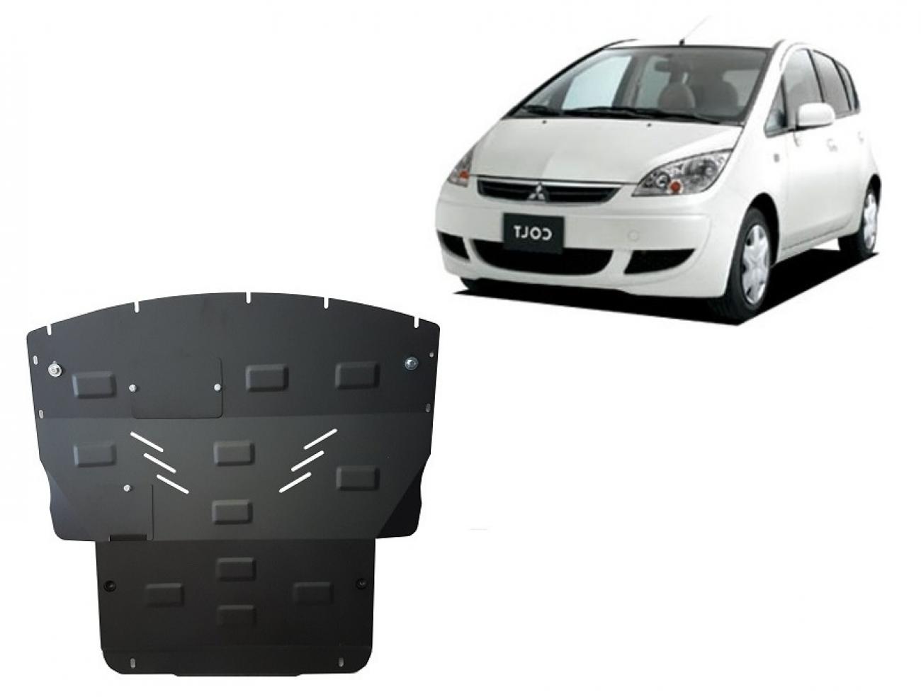 Hasplåt Stål Motor+ | Mitsubishi Colt (2002-2013) - 2