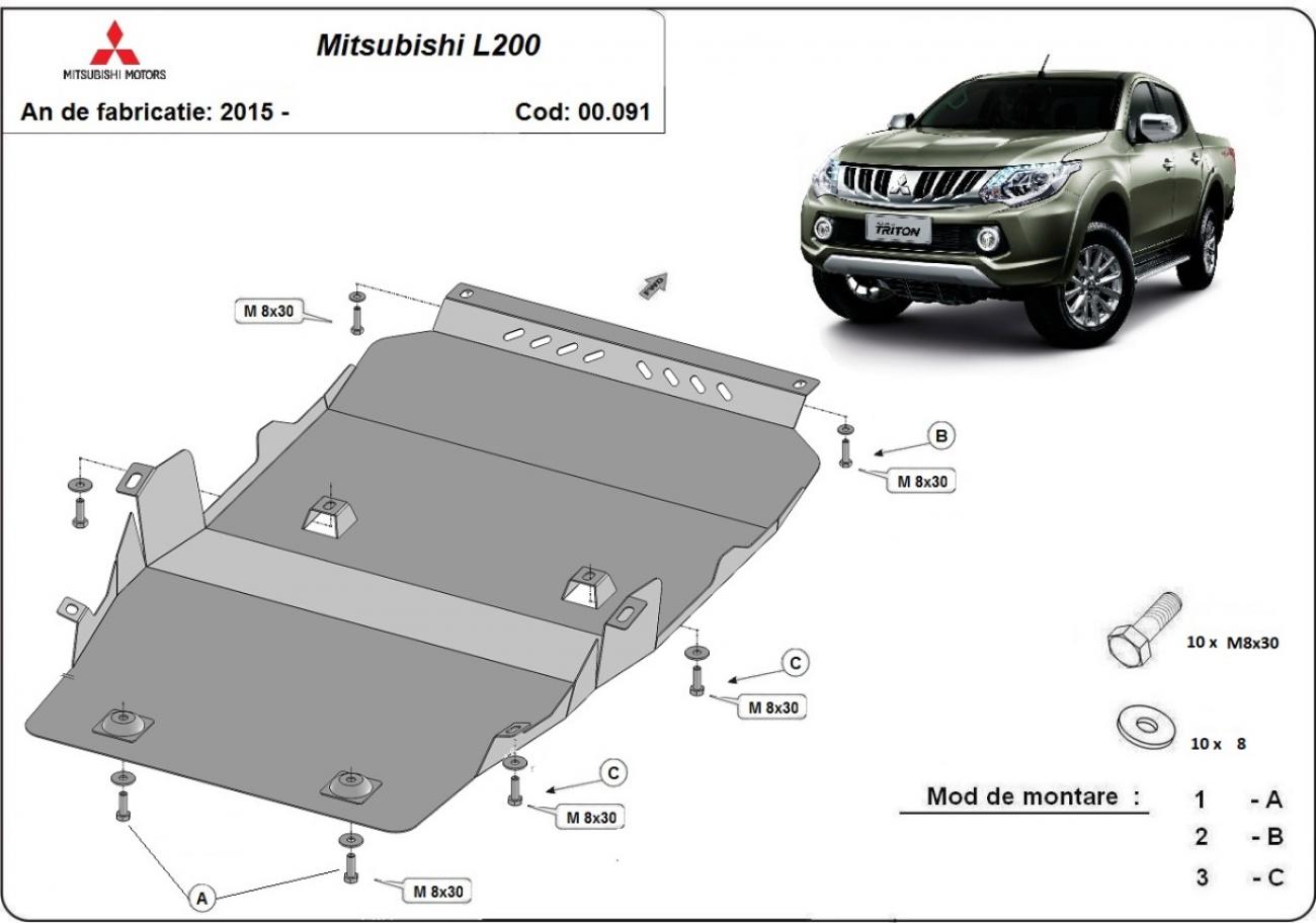 Bunnplate Stål Motor+ | Mitsubishi L200 (2015-2026) - 3