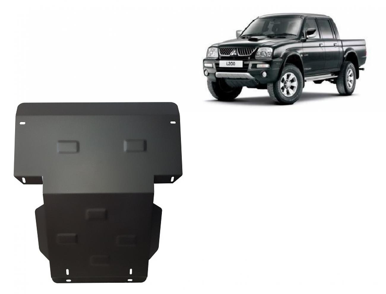 Hasplåt Stål Motor+ | Mitsubishi L200 (1998-2007) - 2