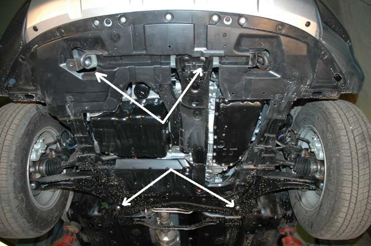 Hasplåt Stål Motor+ | Mitsubishi Outlander (2006-2012) - 6