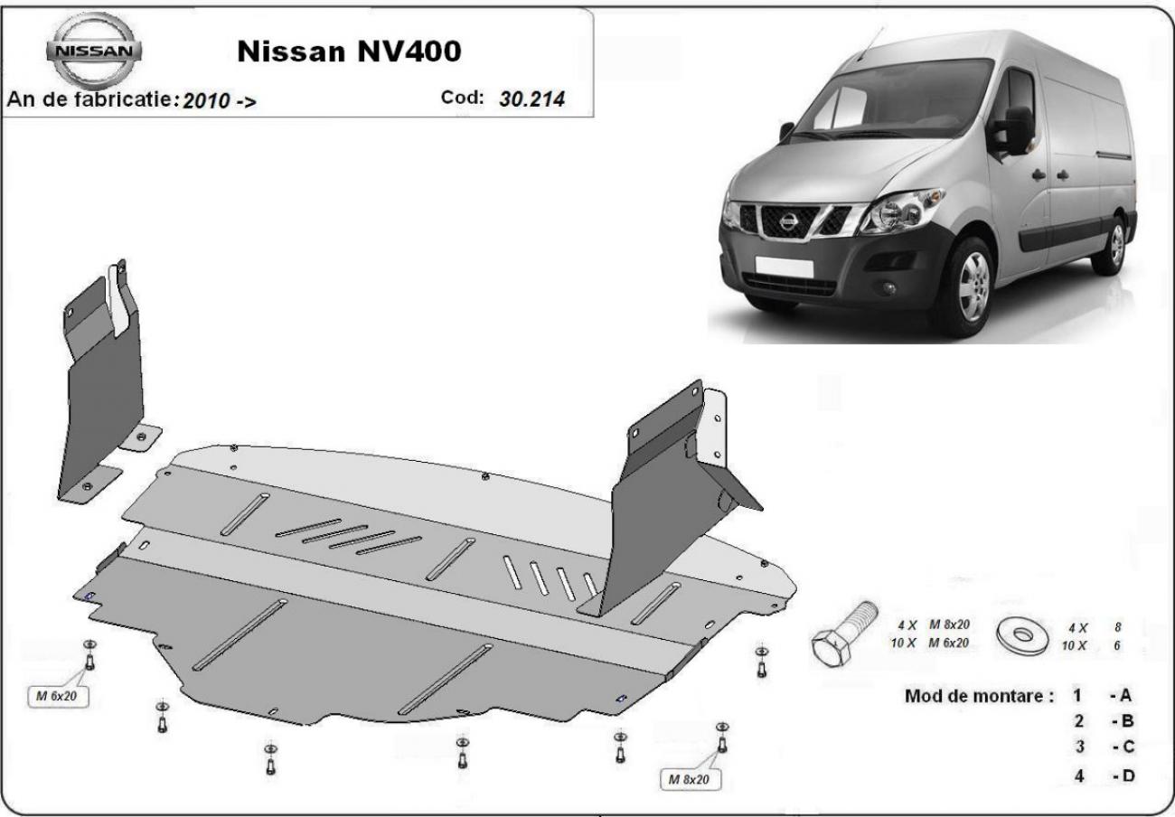 Hasplåt Stål Motor+ | Nissan NV400 (2010-2021) - 3