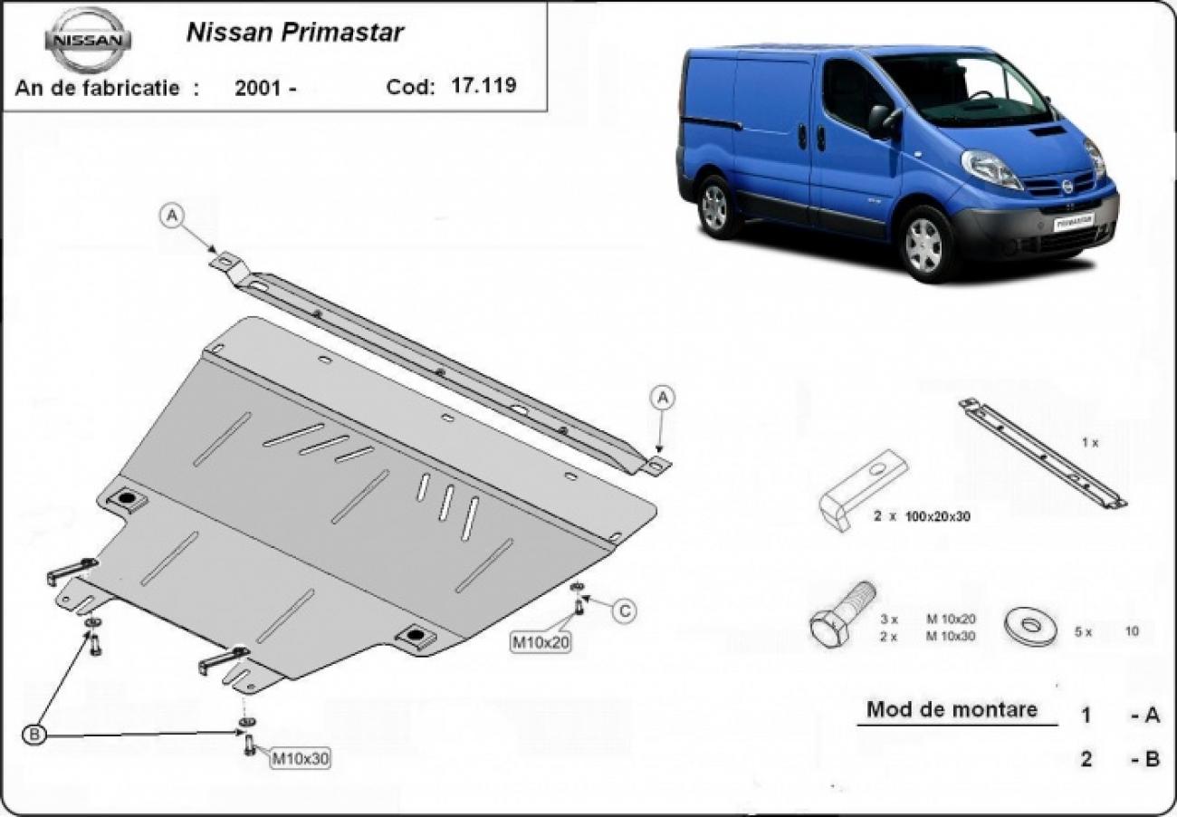 Skid plate Steel Engine+ | Nissan Primastar (2001-2015) - 3