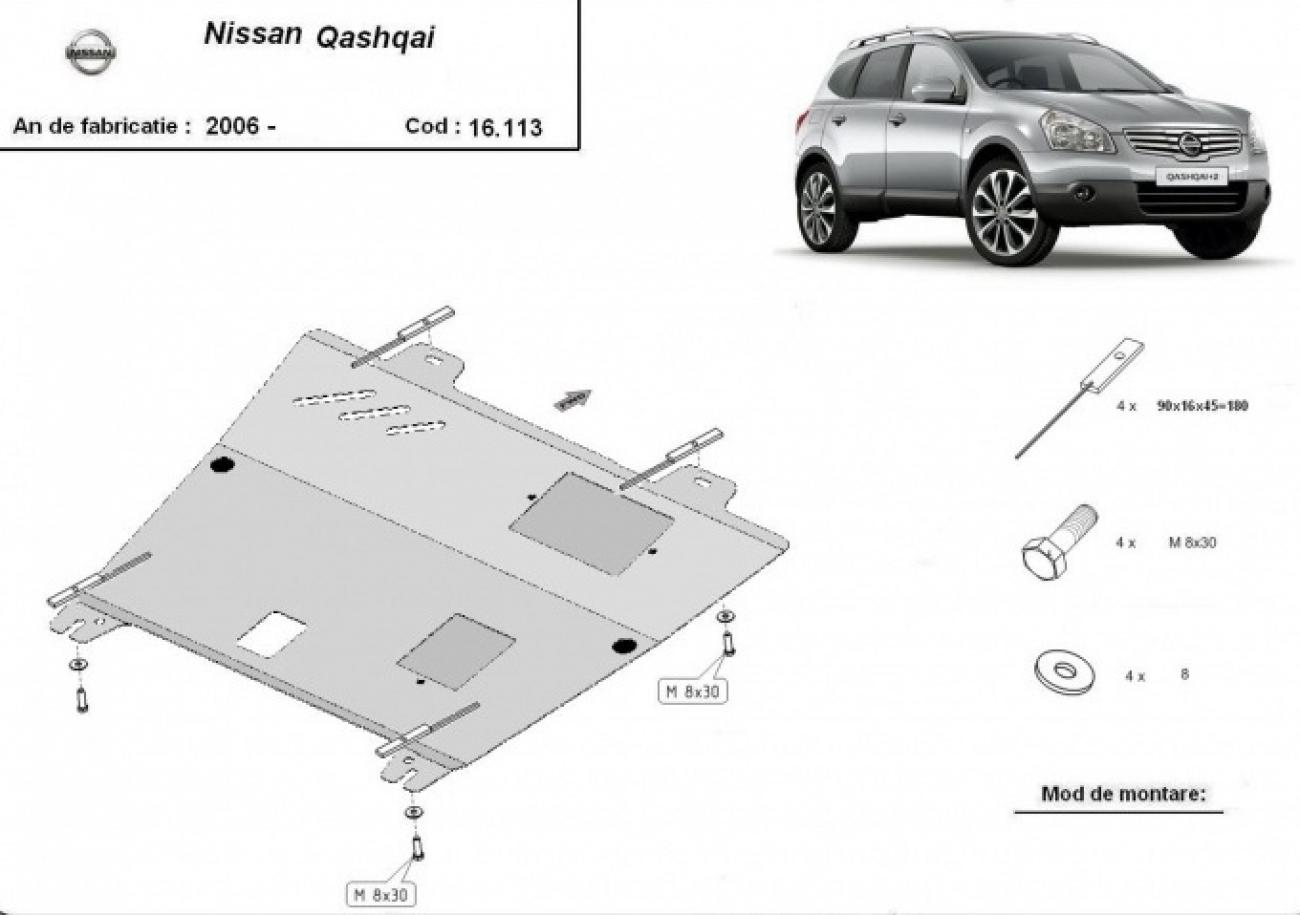 Bundplade Stål Motor+ | Nissan Qashqai J10 (2006-2013) - 3