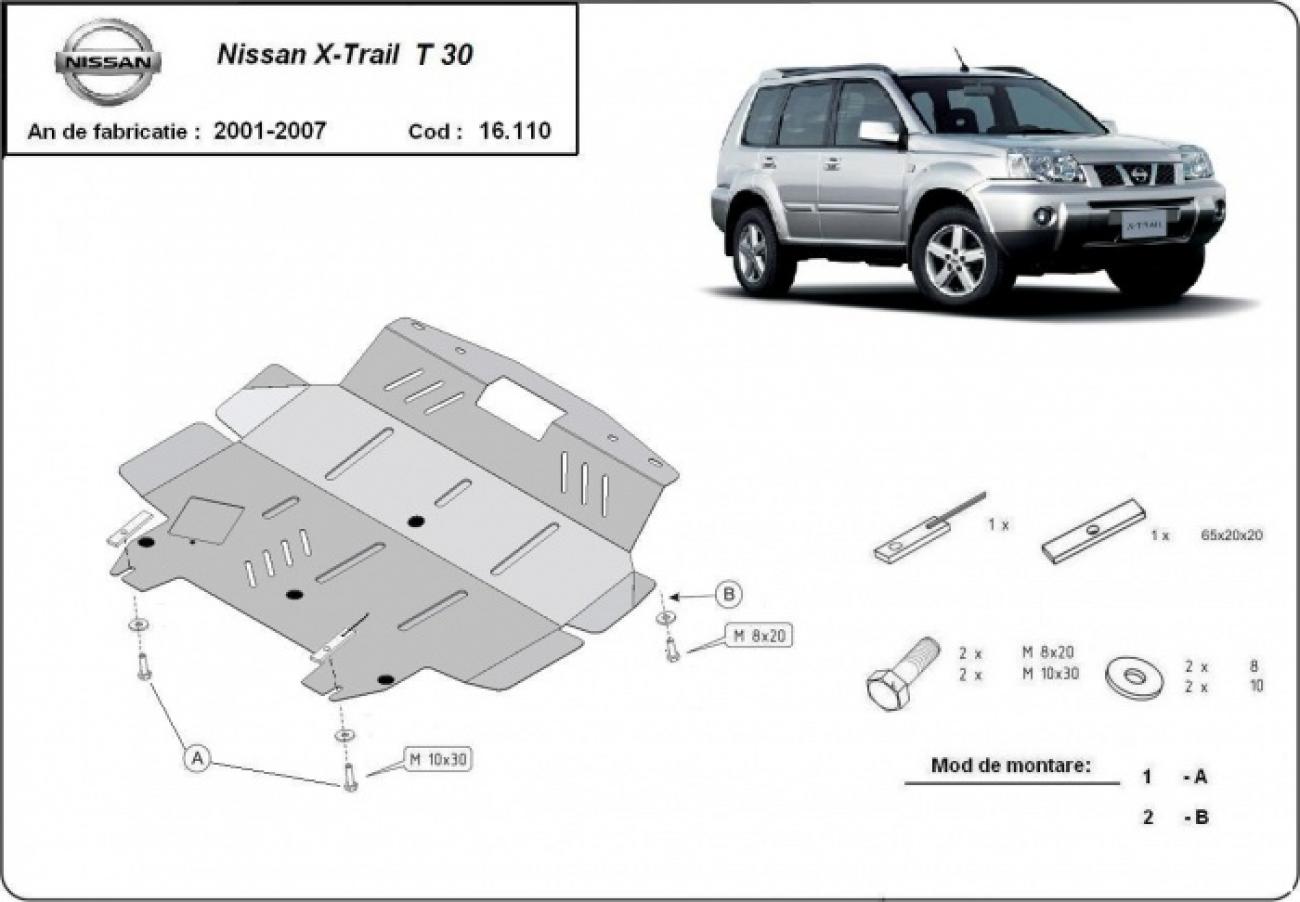 Hasplåt Stål Motor+ | Nissan X-Trail T30 (2001-2007) - 3