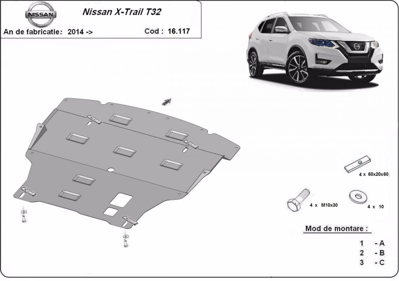 Bundplade Stål Motor+ | Nissan X-Trail T32 (2013-2022) - 3