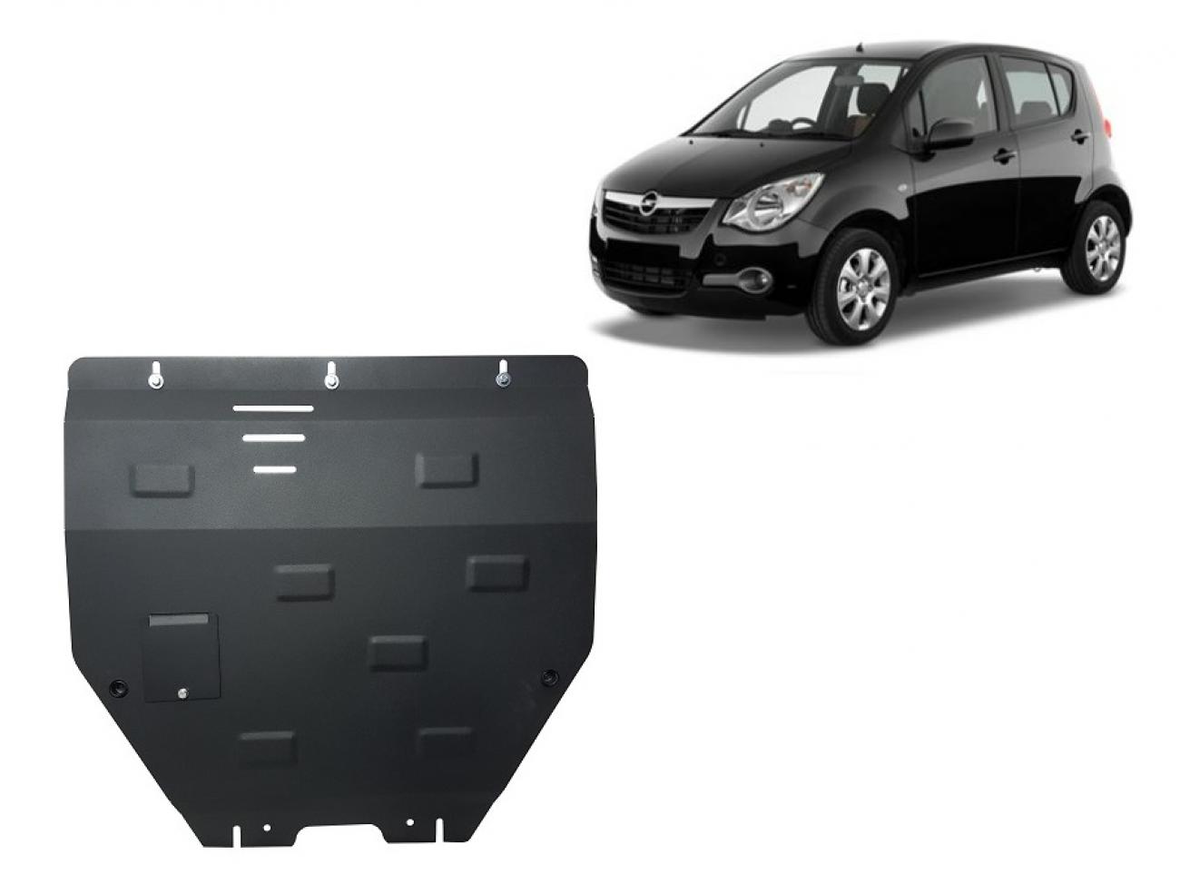 Hasplåt Stål Motor+ | Opel Agila (H08) (2007-2014) - 2