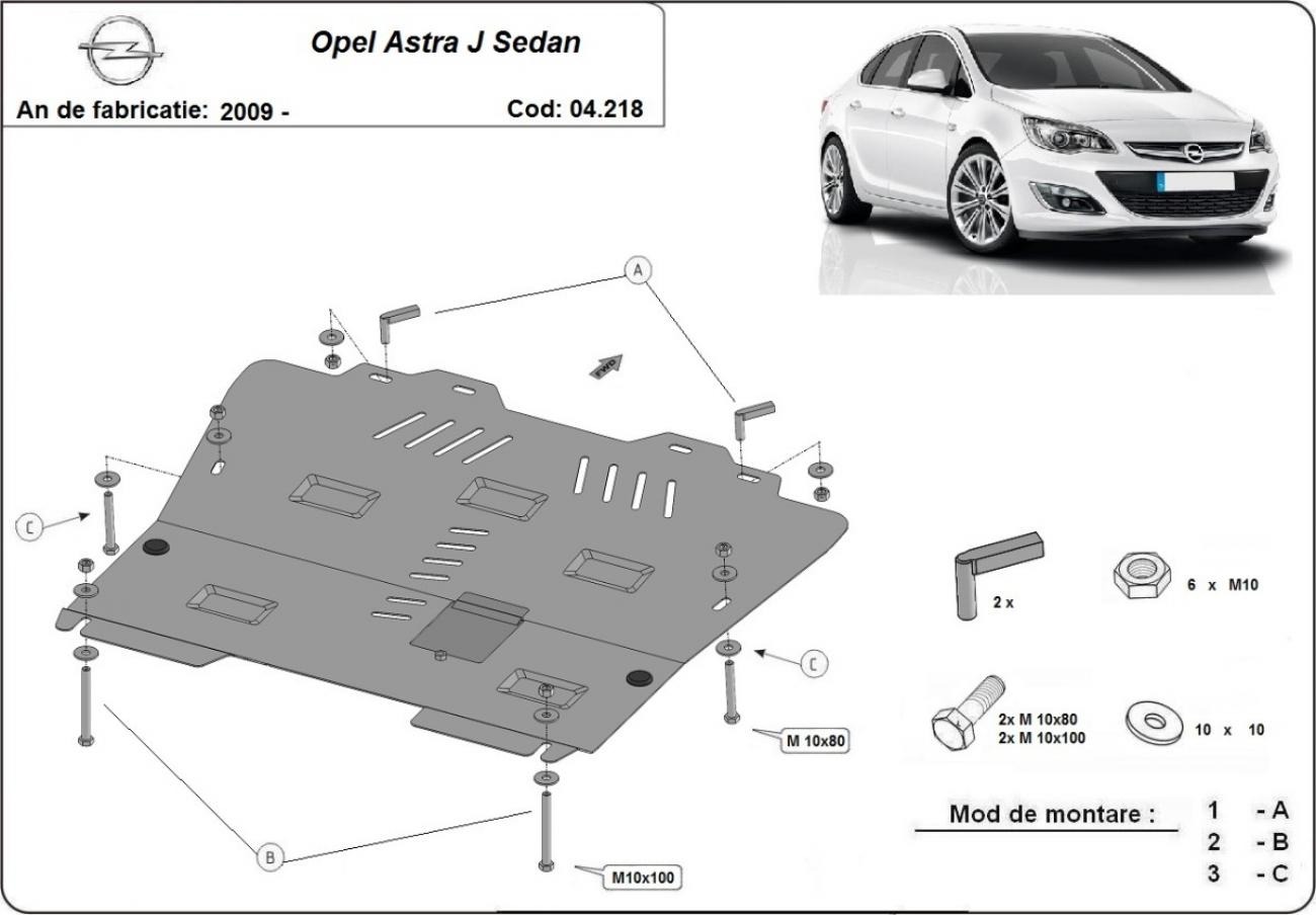 Hasplåt Stål Motor+ | Opel Astra J Sedan (2009-2015) - 3