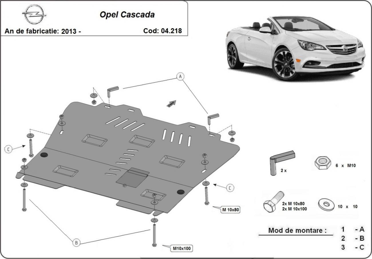 Pohjapanssari Teräs Engine+ | Opel Cascada (2013-2019) - 3
