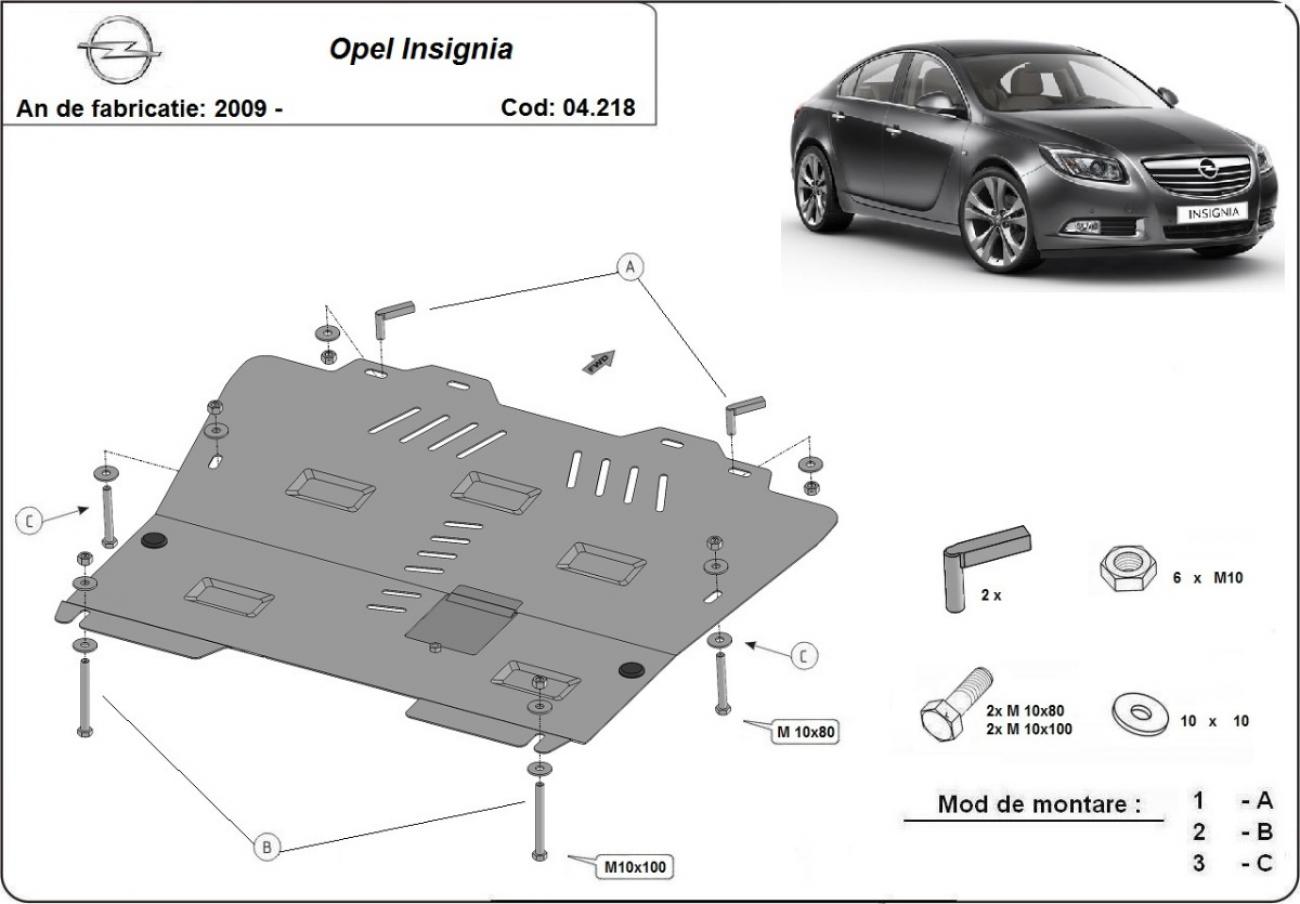 Pohjapanssari Teräs Moottori+ | Opel Insignia (2009-2017) - 3