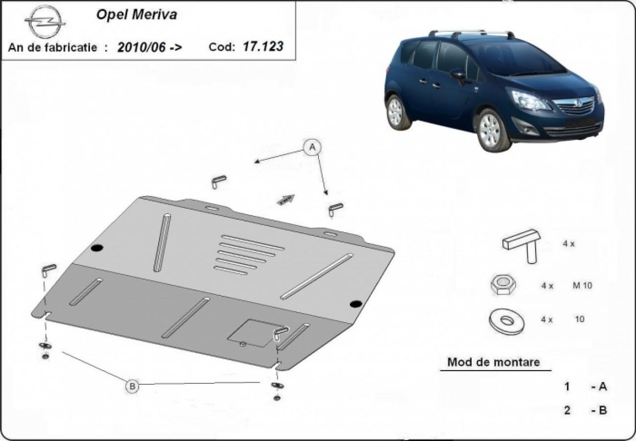 Pohjapanssari Teräs Moottori+ | Opel Meriva B (2010-2017) - 3