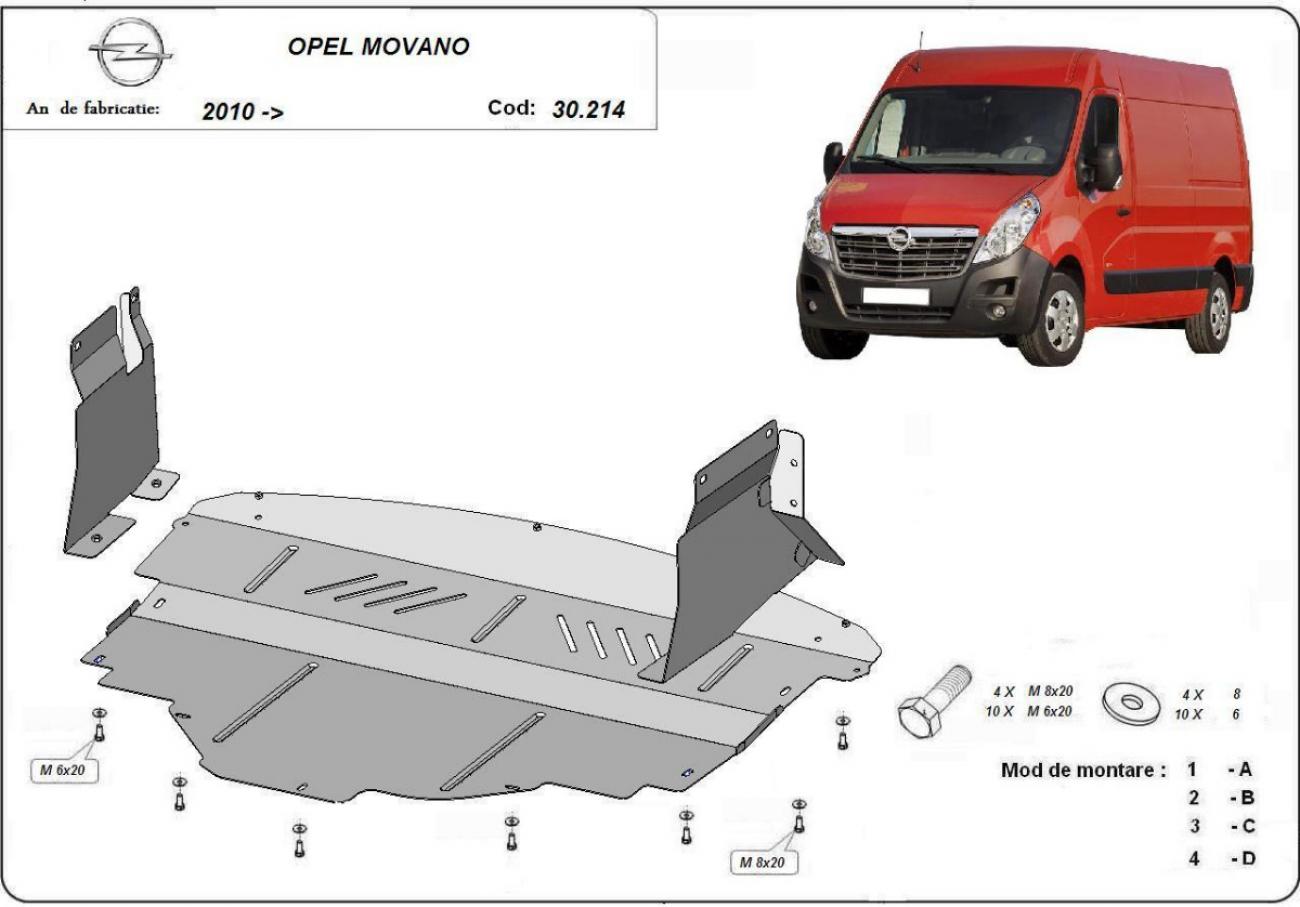 Hasplåt Stål Motor+ | Opel Movano B (2010-2020) - 3