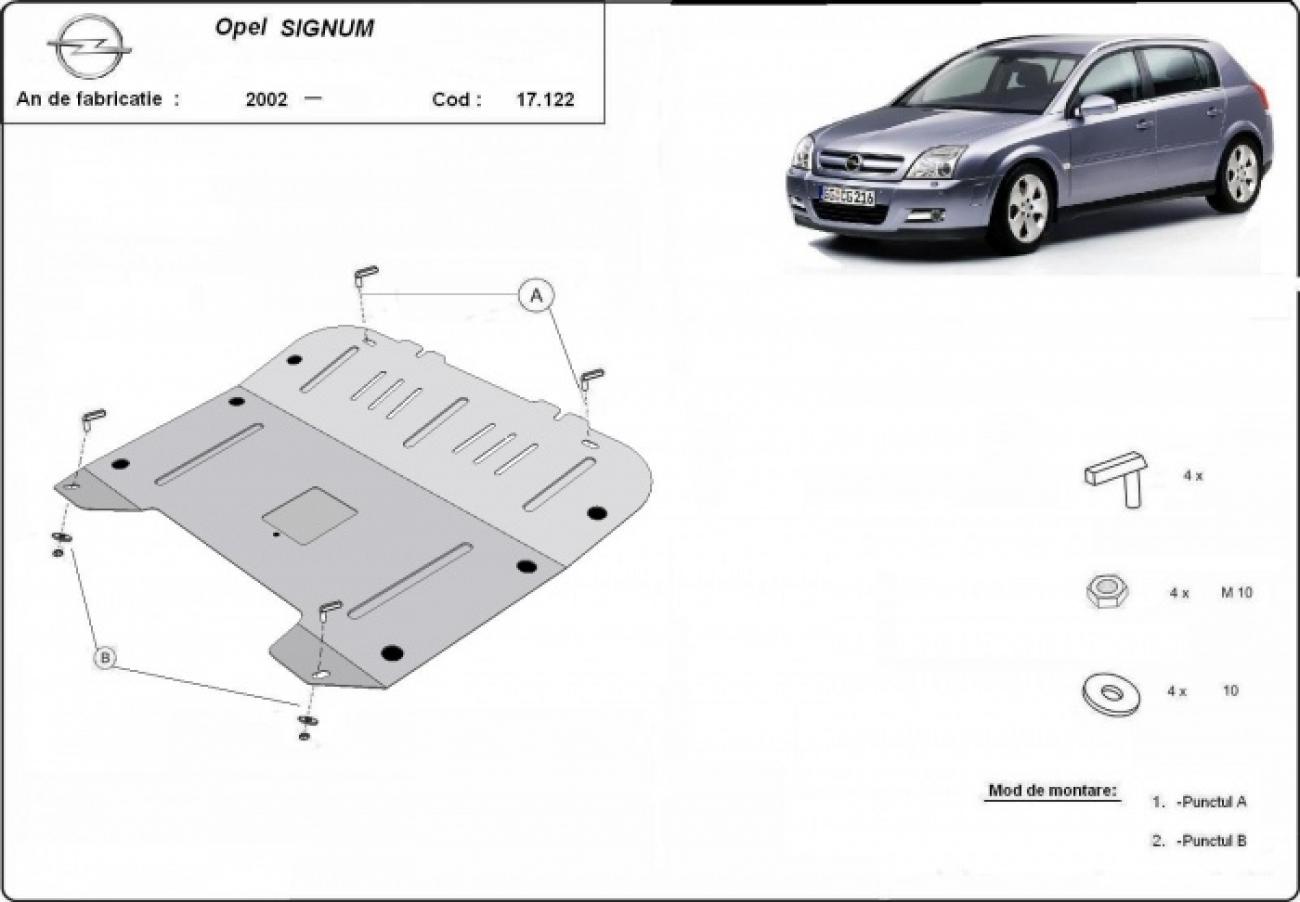 Pohjapanssari Teräs Moottori+ | Opel Signum (2002-2008) - 3