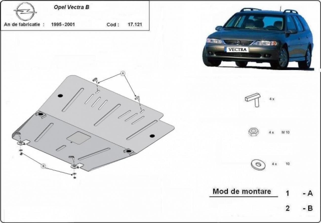 Bunnplate Stål Motor+ | Opel Vectra B (1995-2001) - 3