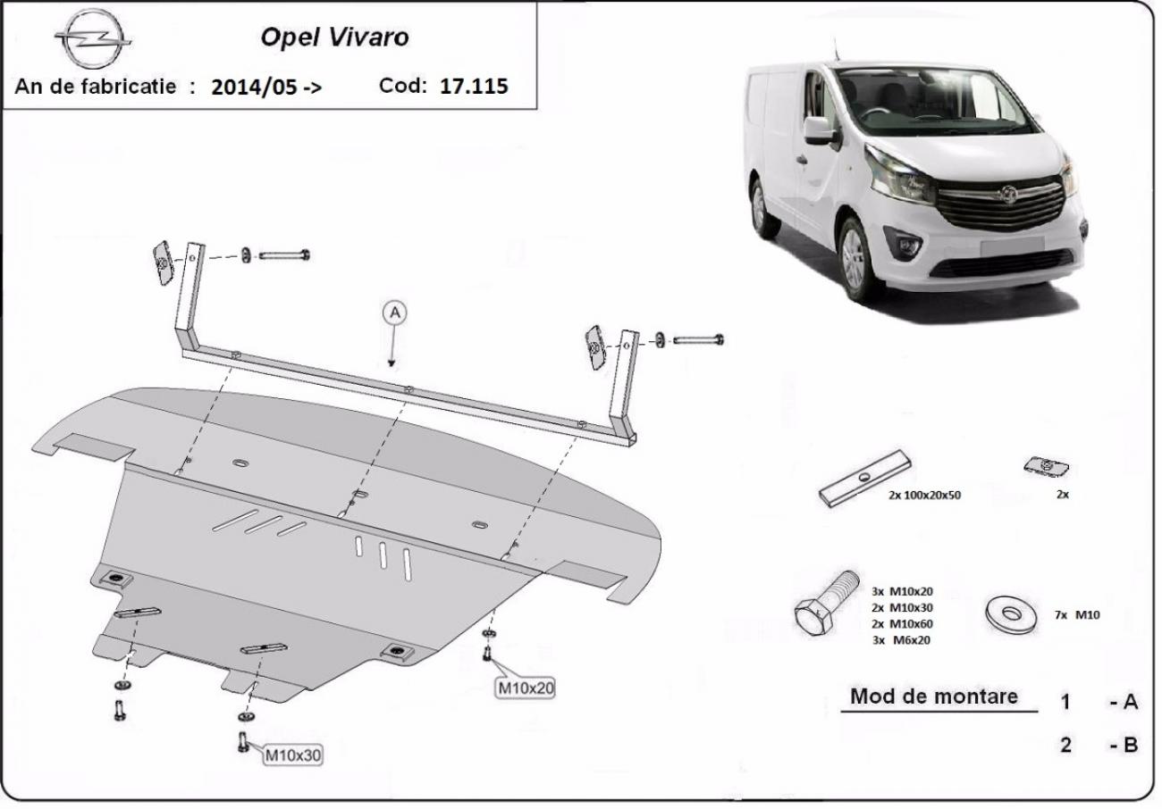 Skid plate Steel Engine+ | Opel Vivaro B (2014-2019) - 3