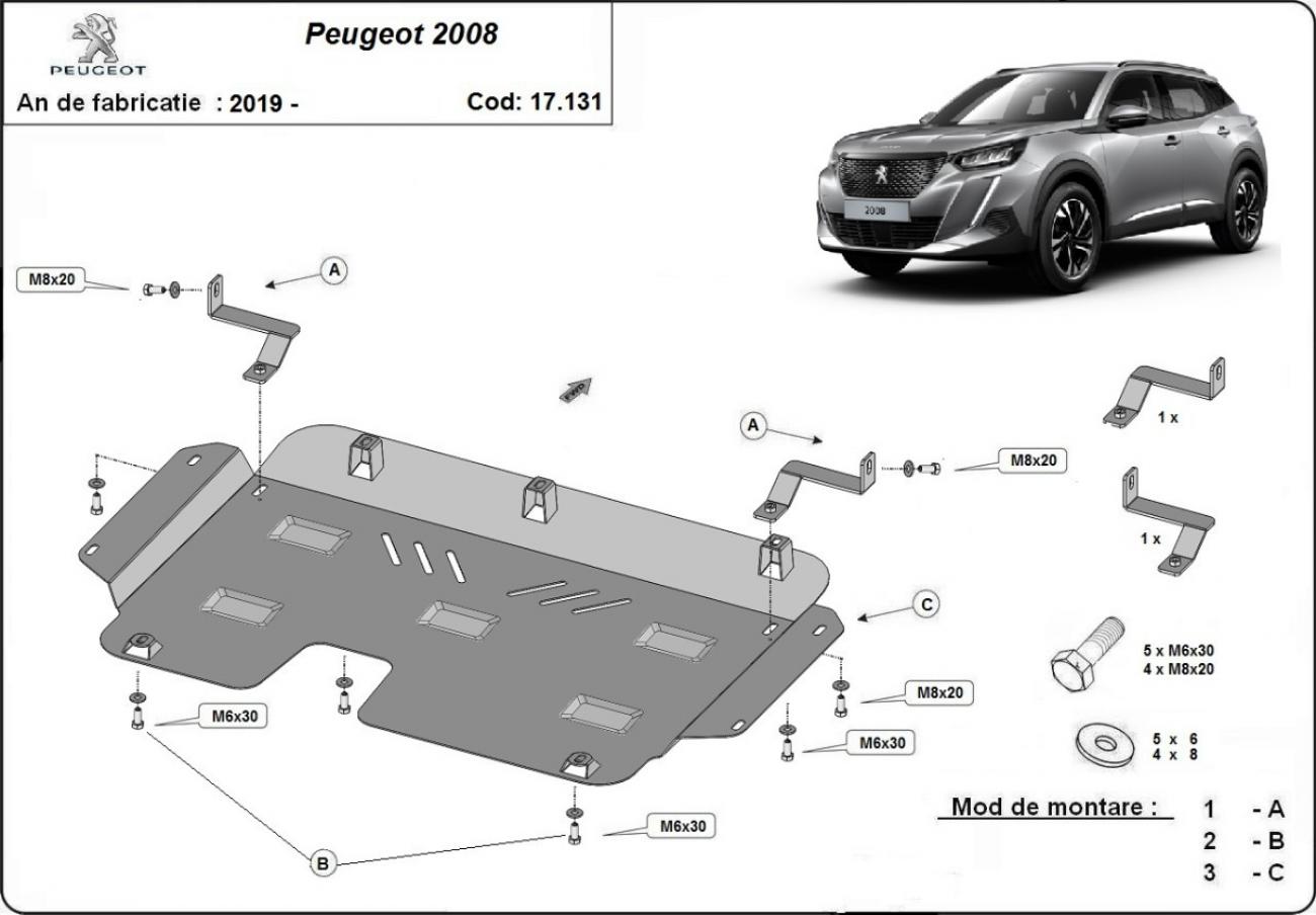 Skid plate Steel Engine+ | Peugeot 2008 (2019-2026) - 3